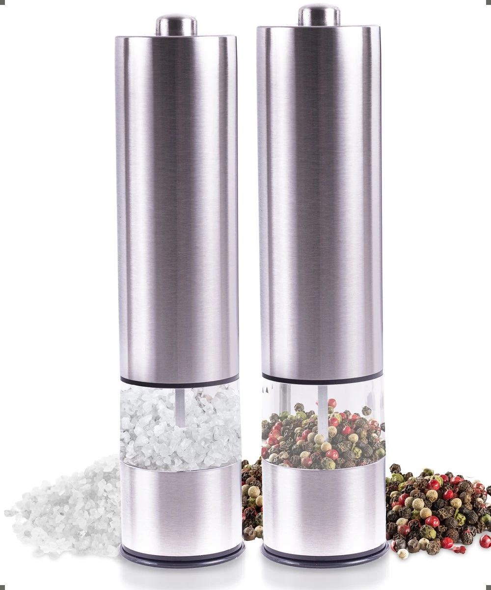 Peper En Zoutmolen Set - Elektrisch - Pepermolen - Zoutmolen - Set Van 2 Stuks - Afbeelding 10