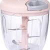Doogo® Groentesnijder Met Trekkoord – Hakmolen – 900 ML – Groentehakker – Kruidenmolen – Uiensnijder – Pink