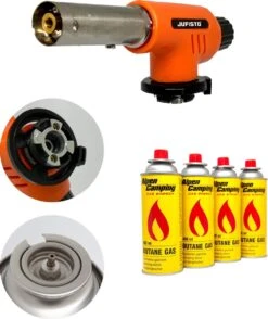 Butaan Gasbrander, Inclusief 4 Butaan Gasbussen| Crème Brûlée Brander