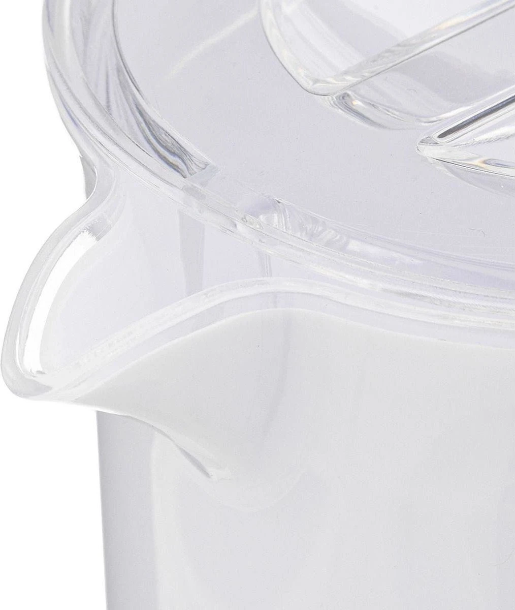 Sapkan/schenkkan Karaf Met Deksel 1950 Ml Transparant - Formaat: 18 X 10,5 X 25 Cm - Materiaal: Kunststof - Afbeelding 2