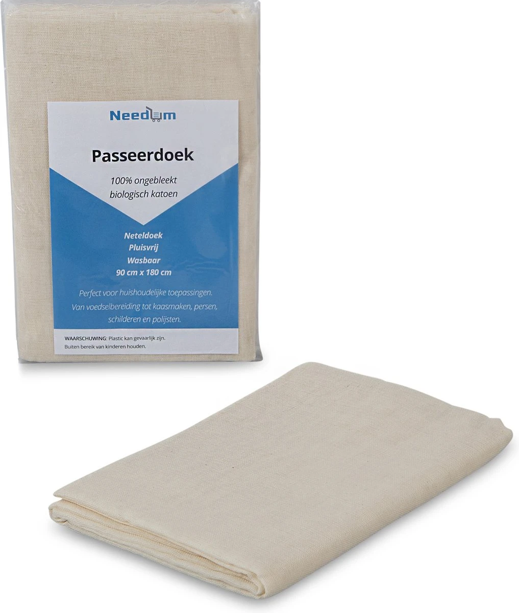 Kaasdoek Neteldoek Passeerdoek - Katoen - Ongebleekt - 90 X 180 Cm - Afbeelding 8