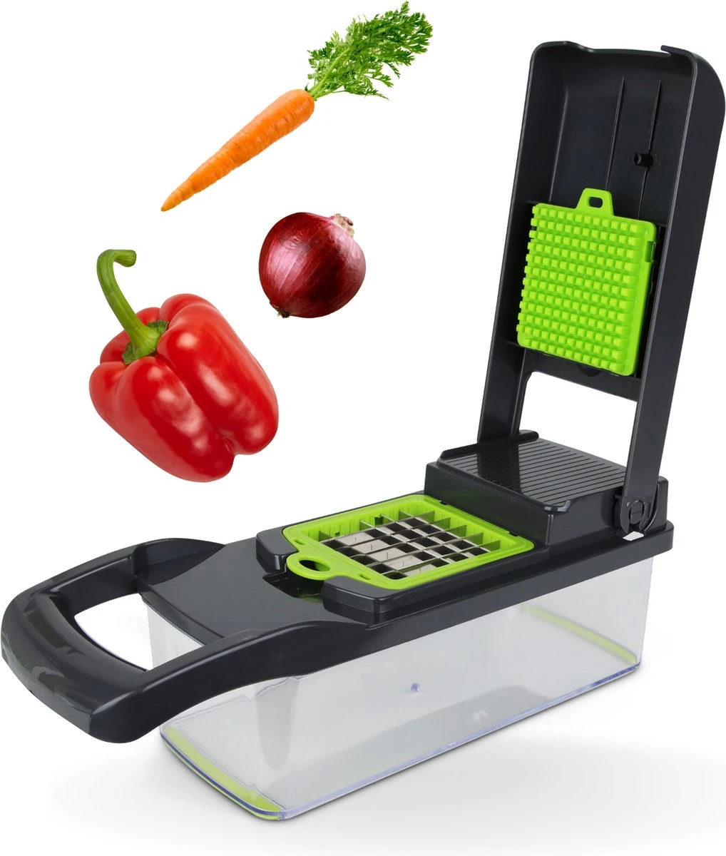 Acestore - Luxe Groentesnijder + Gratis E-Book! - Keukensnijder - Keukenmachine - Mandoline Slicer - Multifunctioneel - 12 In 1 -Met Opvangbak - Afbeelding 4