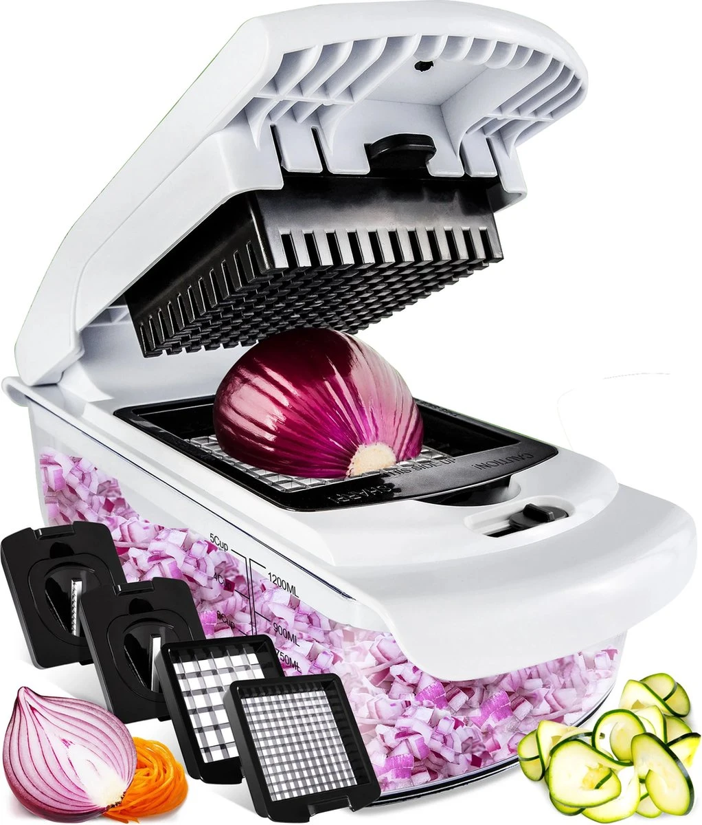 Cavos - Multifunctionele Groentesnijder - Mandoline - Uiensnijder - Frietsnijder - Rasp - Vlijmscherp - BPA-vrij