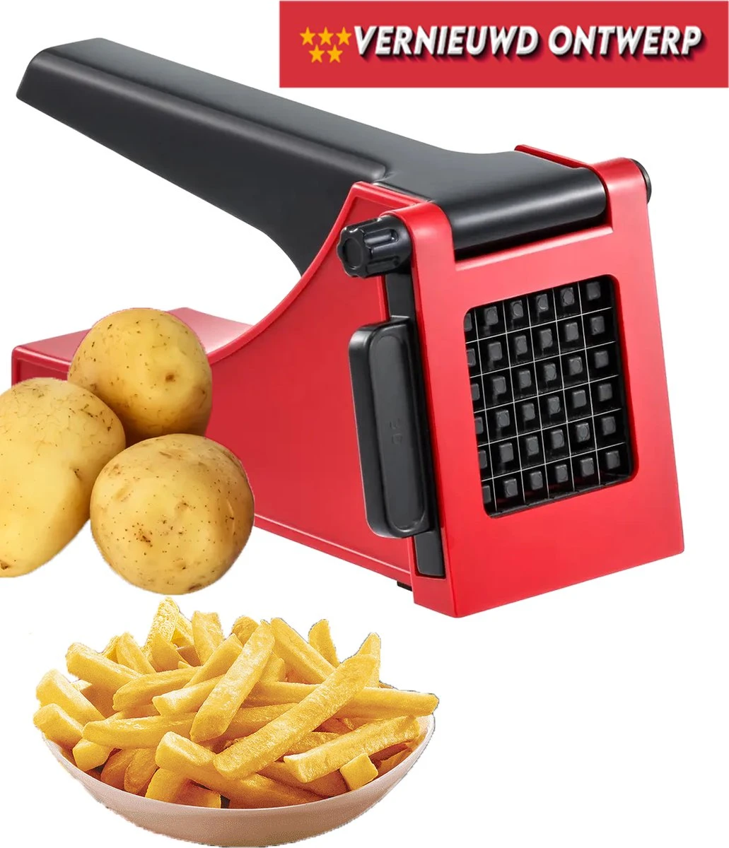 Merkloos Frietsnijder | Groentesnijder | Patatsnijder | Multifunctioneel | Met Handleiding | Sterke Messen