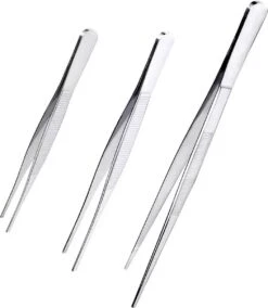 Merkloos Keukenpincet - Set Van 3 - RVS - 30cm - 21cm - 16cm