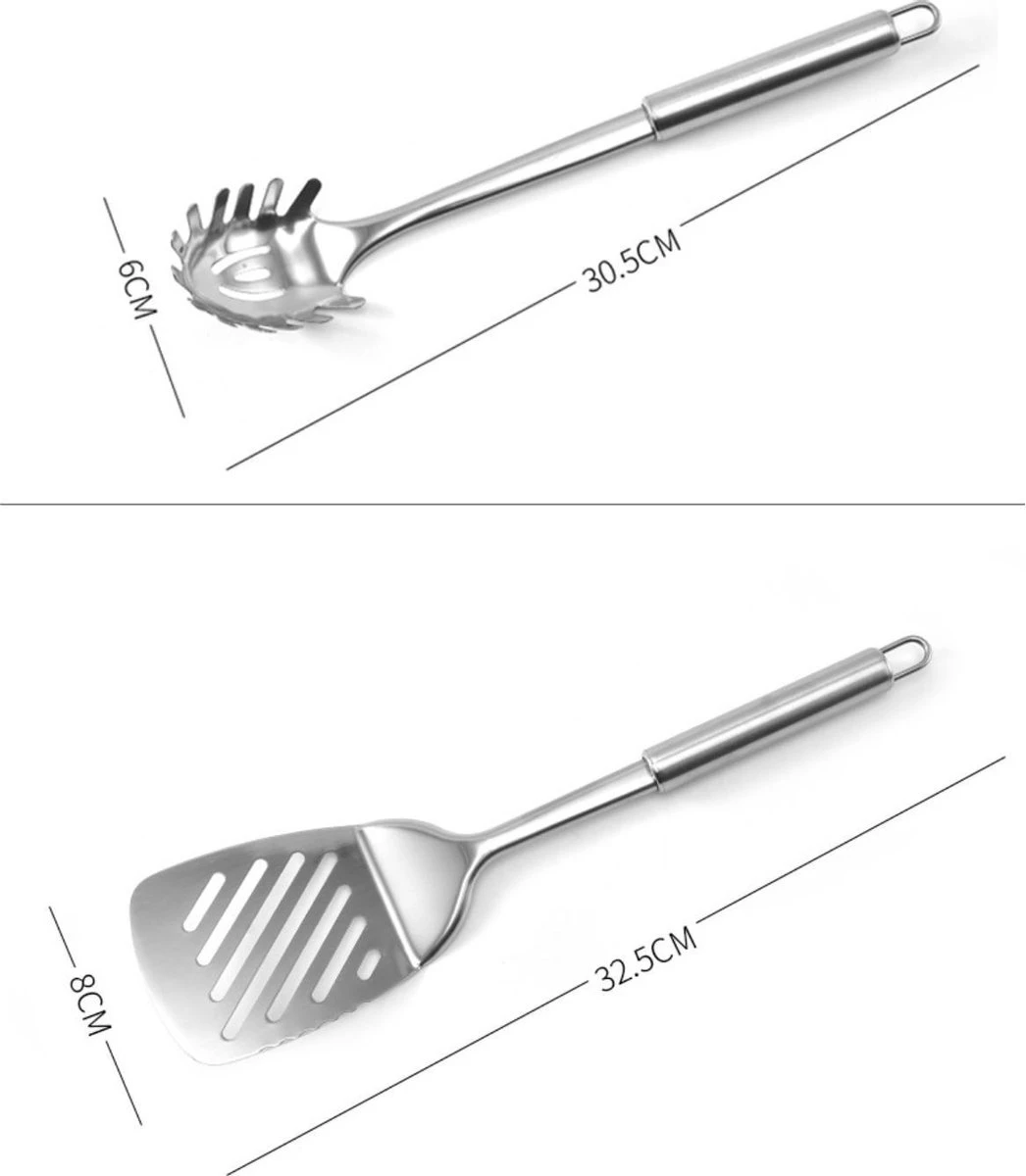 Merkloos Keukenset Kookgerei - Keukengerei Set - 12-delig - Able & Borret - Afbeelding 3