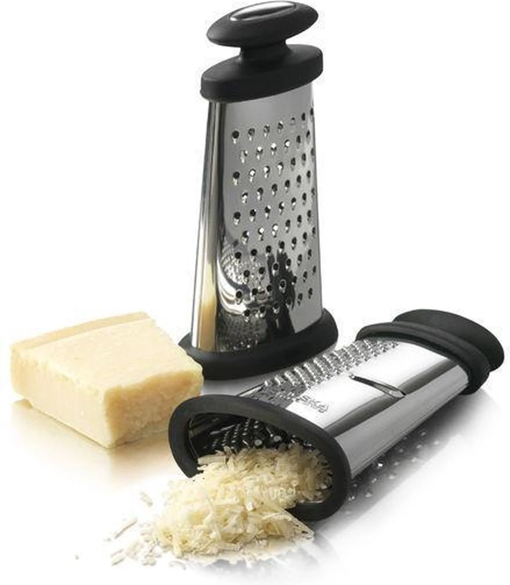 Boska Trio Formaggio - Tafelrasp Met 3 Raspmethodes - Multifunctioneel - Zilver/Zwart - Afbeelding 13