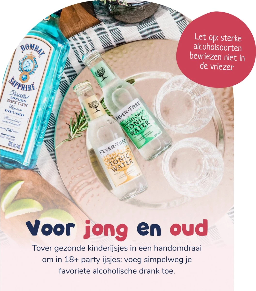 Perow Ijsvormpjes - 6 Stuks - Inclusief Gratis Trechter En Reinigingsborstel - BPA En Chemicaliën Vrij Silicone IJshouder - IJs Vorm Makers - 2 Kleuren - IJslolly Vormen - Afbeelding 9