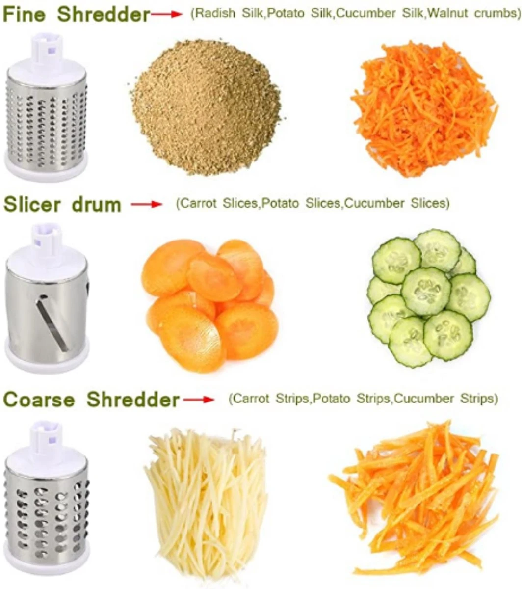 W&Z® Mandoline Groentesnijder- Slicer Dicer - Rasper - Keukensnijder - Vaatwasser Bestendig - Afbeelding 11