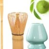 Winkrs | Matcha Thee Set Met Bamboe Klopper, Garde Houder (mint) En Lepel - Japanse Theeceremonie