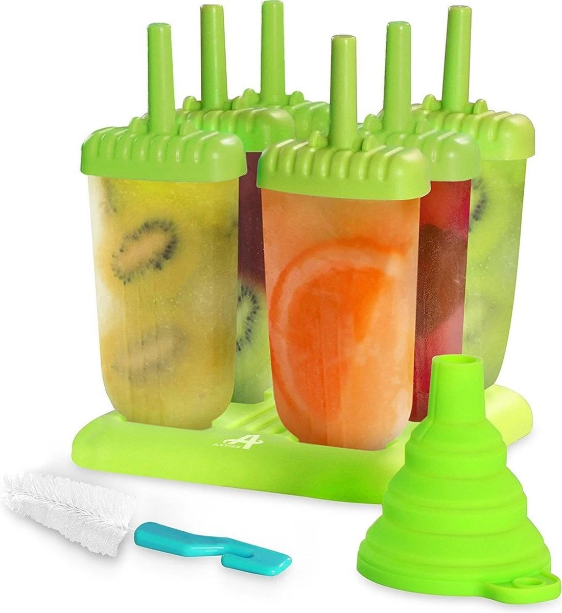 Axties - IJslolly Vormen - Siliconen - Multicolor - 6 Stuks