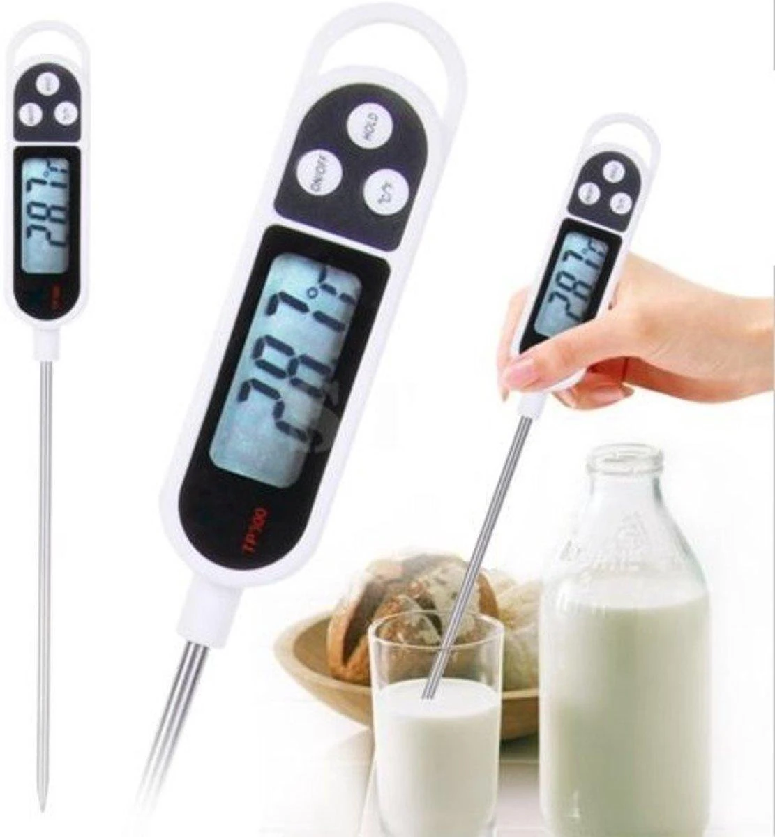 Merkloos Digitale Thermometer Voor Keuken – Keukenthermometer – Tot 300 Graden - Afbeelding 3