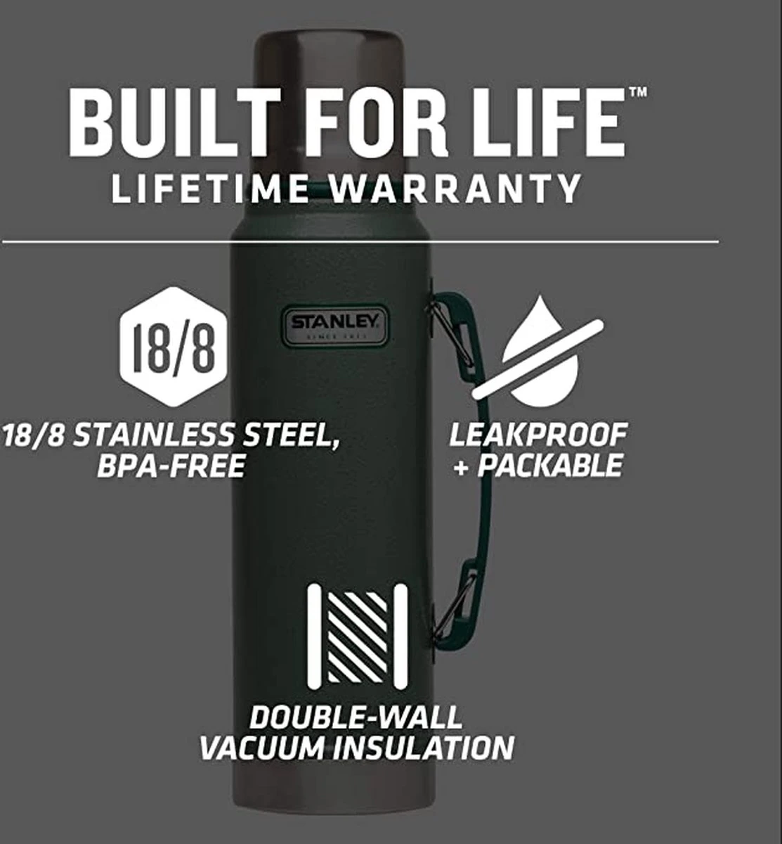 Stanley The Legendary Classic Bottle 0,75L - Thermosfles - Matte Black - Afbeelding 15