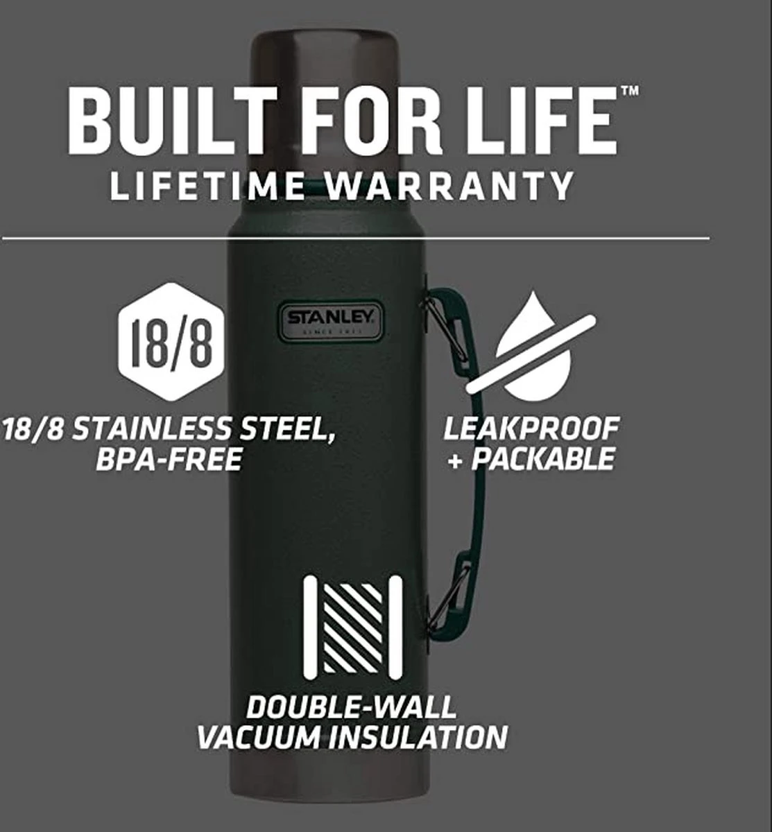 Stanley The Legendary Classic Food Jar 0,7L - Thermosfles - Hammertone Green - Afbeelding 14