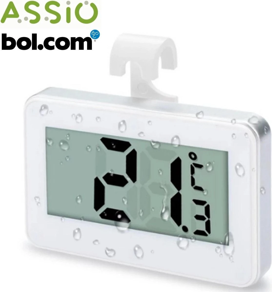 Assio Thermometer Koelkast & Diepvries - Draadloos - Haakje - Magneet - Koelkast Thermometer