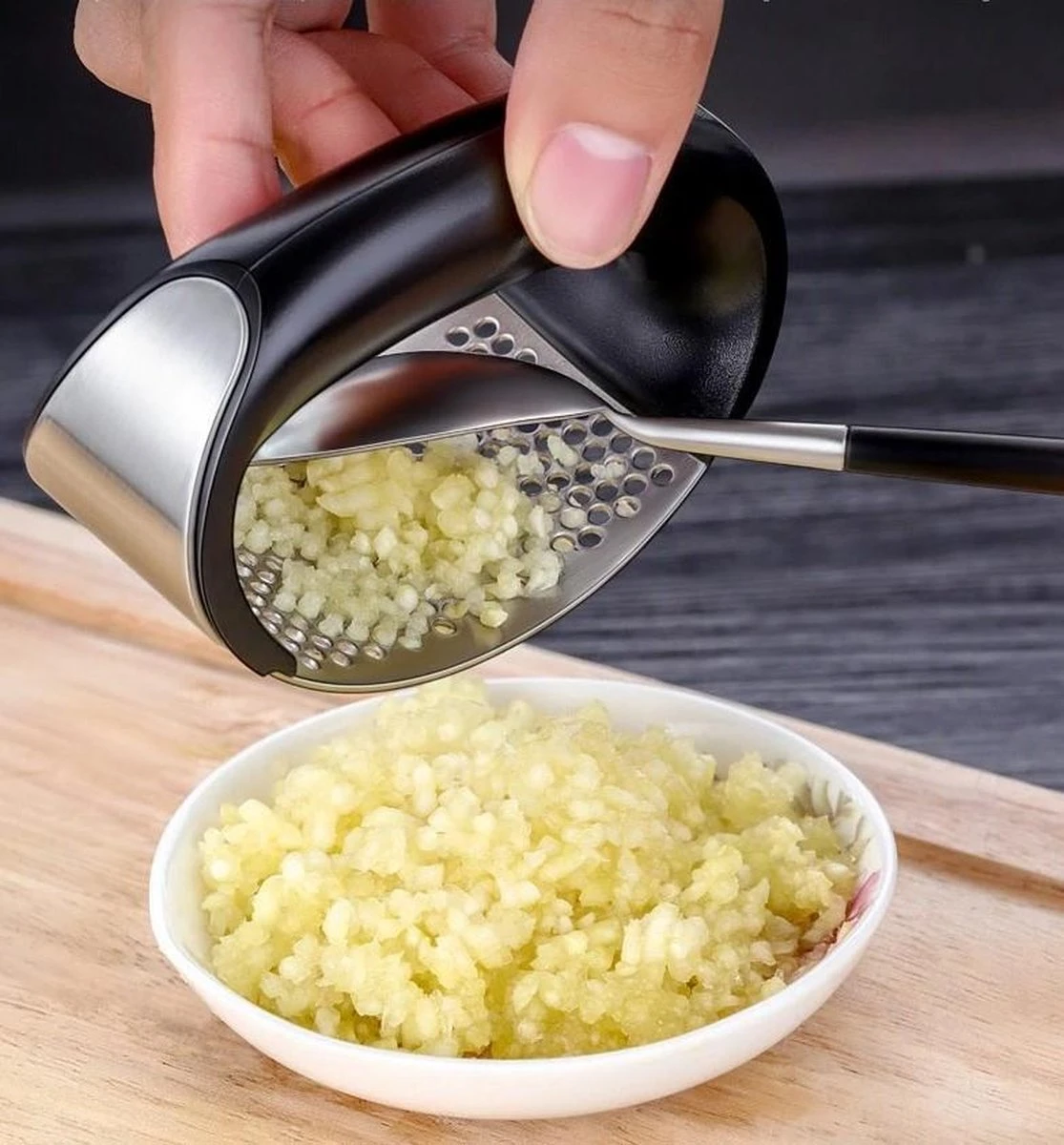 Knoflookpers/Gemberpers - Metico Knify - RVS - Vaatwasserbestendig - Afbeelding 8