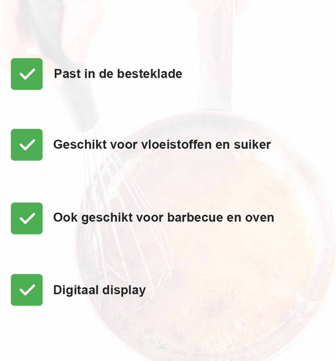 Lynnz® Digitale Suikerthermometer - Ook Voor Vlees In Bbq Of Oven - Kernthermometer - Vleesthermometer - Oven - Thermometer Koken - Bbq Accesoires - Draadloos - Afbeelding 10