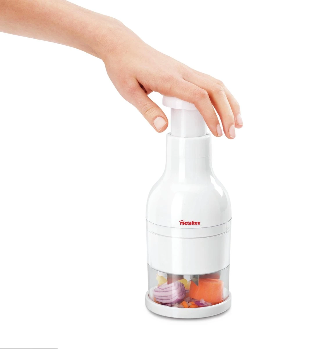Metaltex - Groentenhakker - Twist - 27x8,5 Cm - Wit - Afbeelding 2