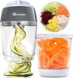 Kitchen4you Groentesnijder - Uiensnijder - Spiraalsnijder - 3 Standen
