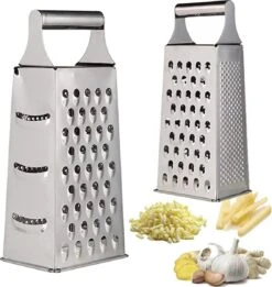 Blokrasp - RVS - Zilver - Kaas Raspen - Groente Raspen - Plakken Snijden - Messen - Blok