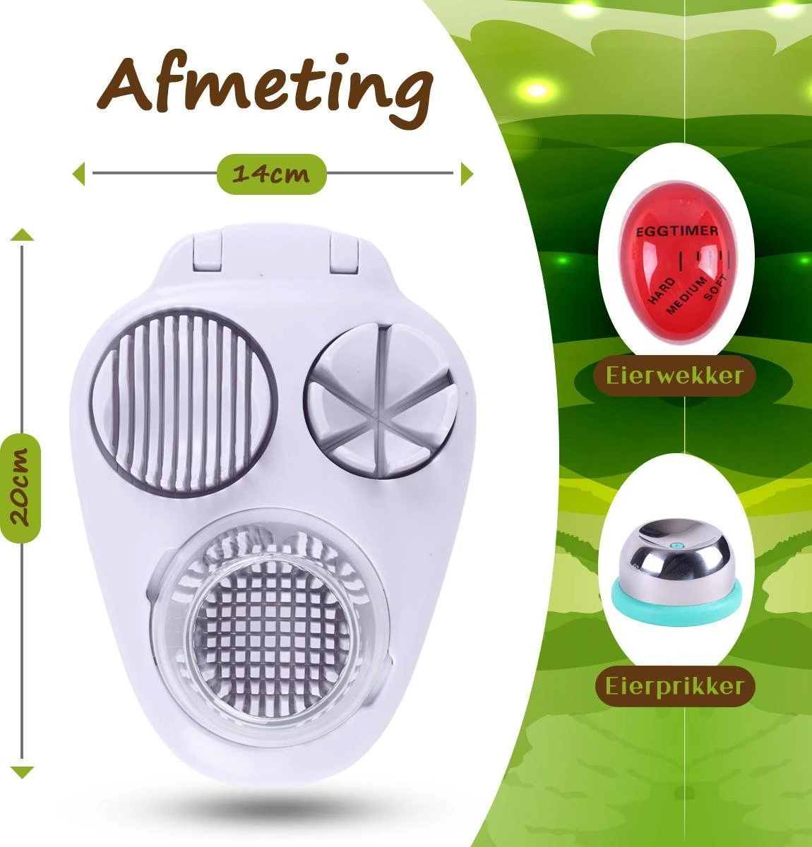 Dremdo Eiersnijder 3-delig | Vaatwasserbestendig | Incl. Eierprikker En Eierwekker - Eisnijder - Eiprikker - Eiwekker - Afbeelding 4