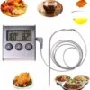2-in-1 Magnetische Digitale Kern Thermometer Met Keuken Timer Alarm -0-250 Graden Celcius - Magnetische Vloeistof/Vlees Temperatuurmeter Met Meetsonde Draad & Kook Timer