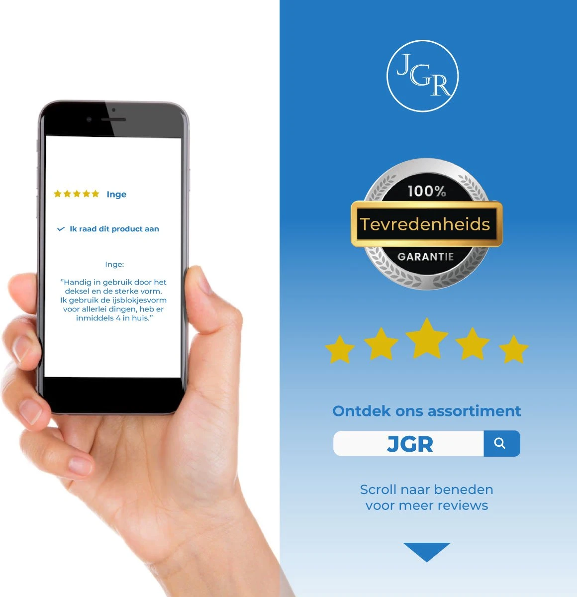 IJsblokjesvorm Siliconen Met Deksel - 3 Stuks- IJsvormpjes, Herbruikbaar - IJsblokjesmaken Zonder Morsen, BPA Vrij - Afbeelding 3