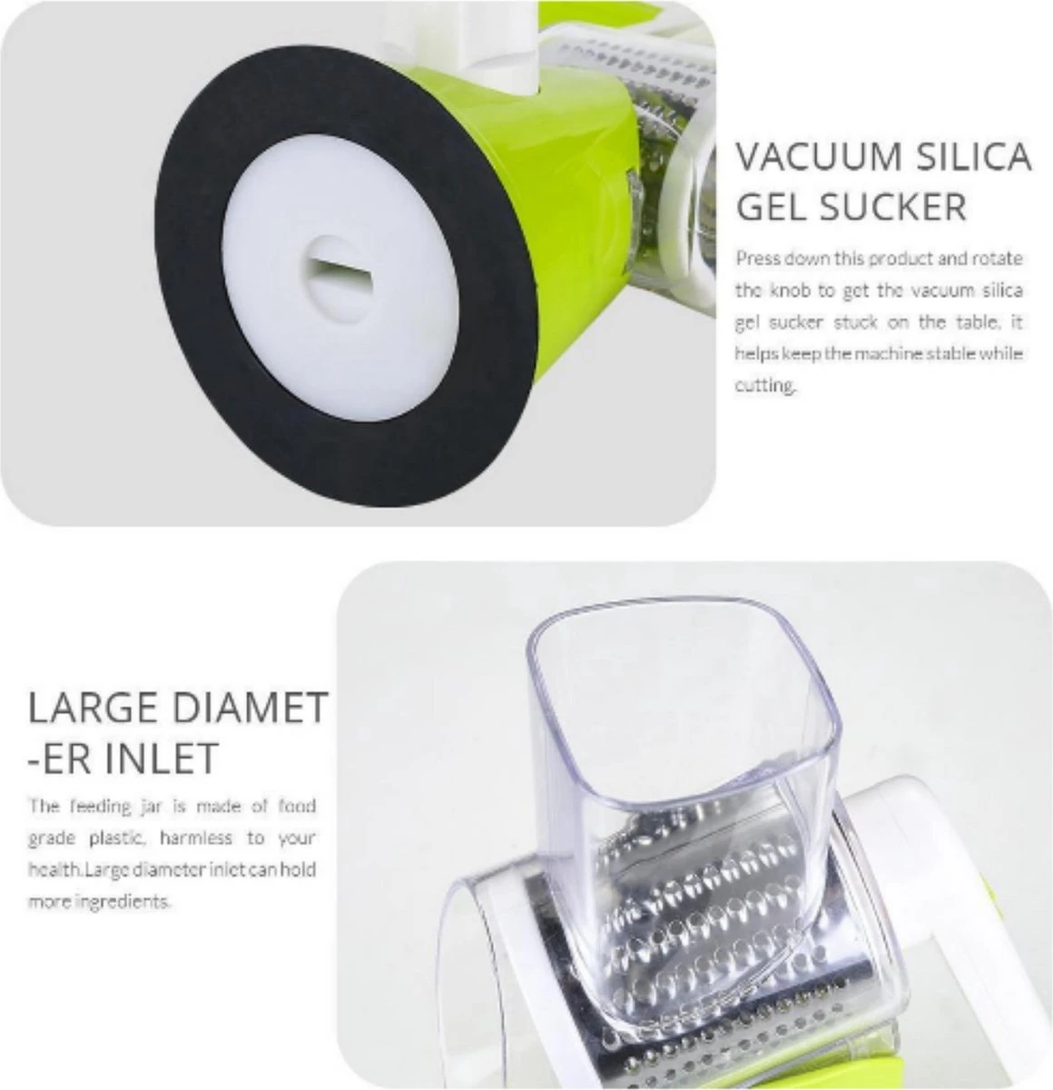 W&Z® Mandoline Groentesnijder- Slicer Dicer - Rasper - Keukensnijder - Vaatwasser Bestendig - Afbeelding 10