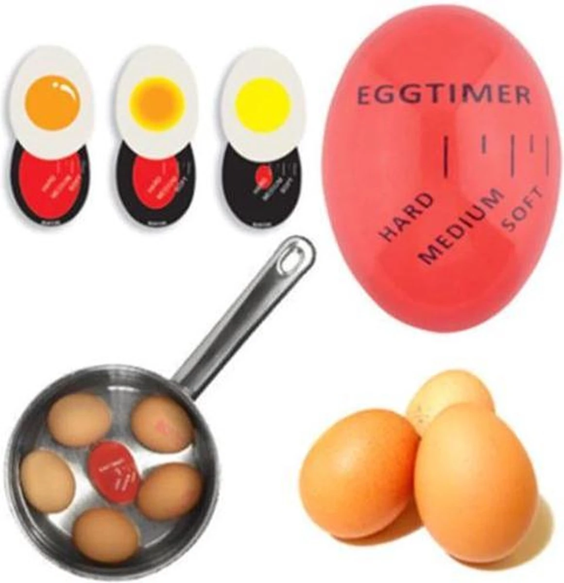 Merkloos Kleur Veranderende Ei Wekker - Kookwekker - Afbeelding 4