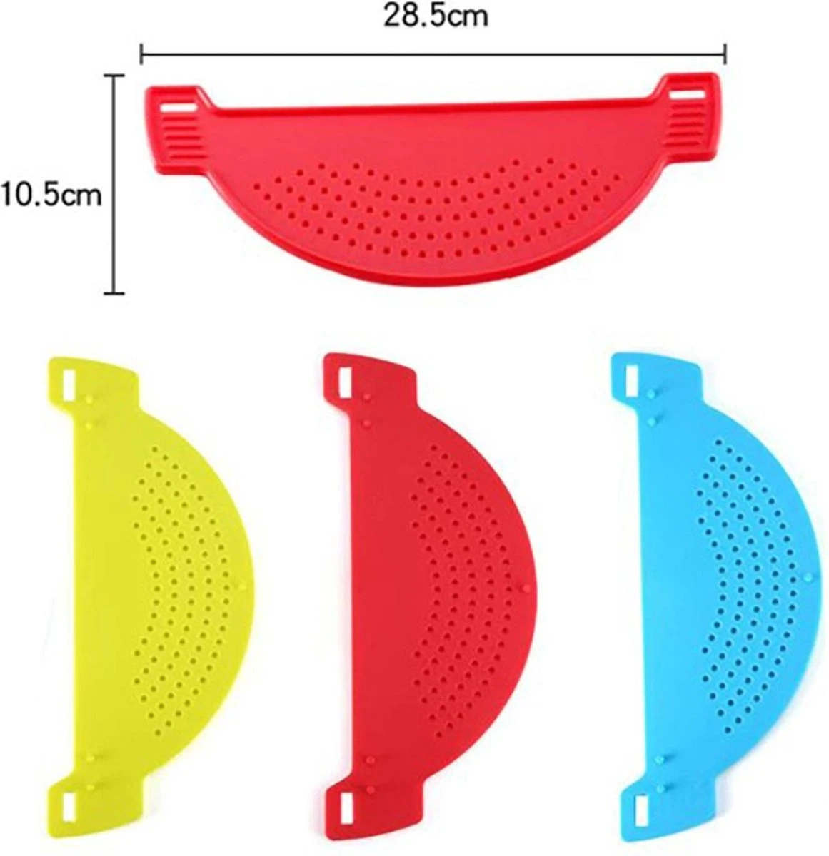 Merkloos Afgiethulp – Afgietdeksel Met Handvaten – Makkelijk Afgieten - Afgietdeksel - Blauw - Afbeelding 5