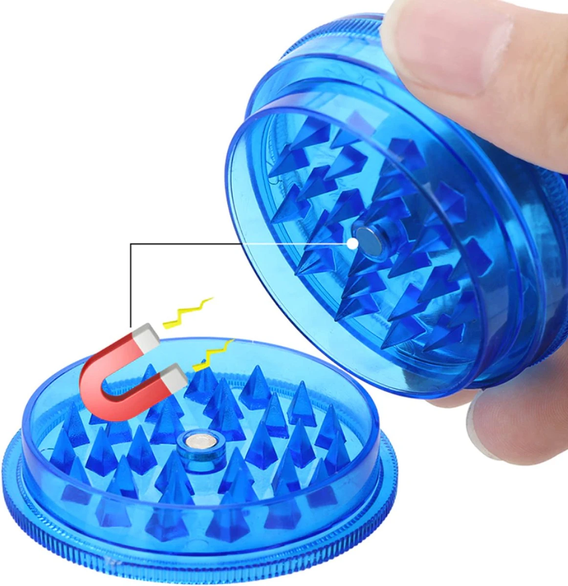 Grinder - Kruiden - Crusher - Plastic - Groen - Afbeelding 2