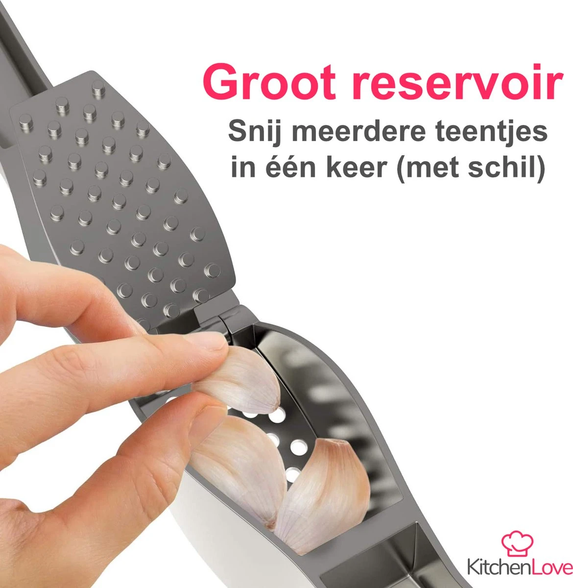 KitchenLove Knoflookpers - Knoflookpers/Gemberpers - Vaatwasser Bestendig - Afbeelding 7