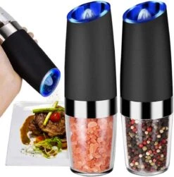 YUNICS® Elektrische Peper En Zoutmolen Set - Restaurant Kwaliteit - Pepermolen & Zoutmolen - Grofheid Verstelbaar - Set Van 2 Stuks