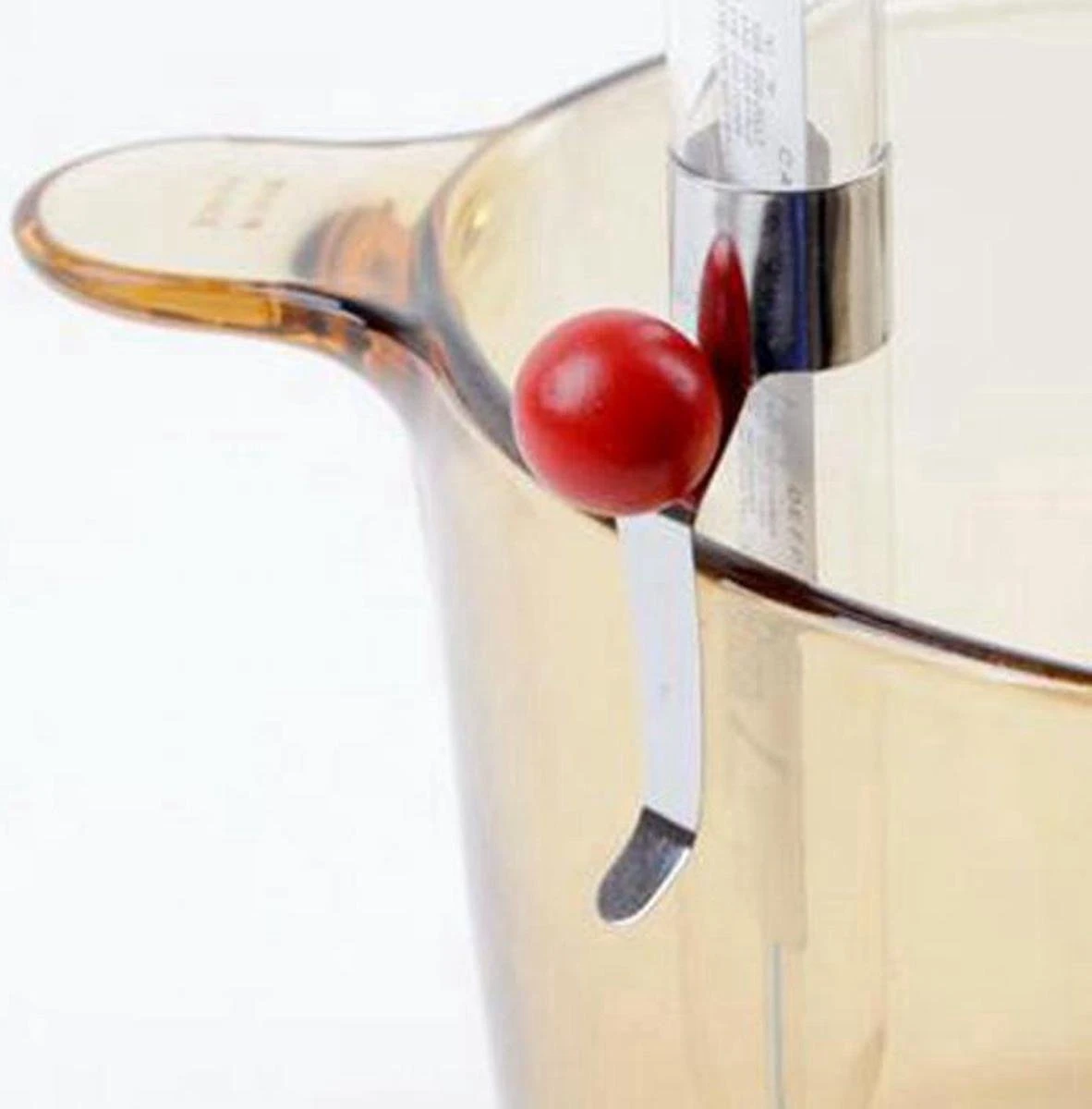 LOUZIR Multifunctionele Kookthermometer - Suikerthermometer / Frituurthermometer / Kernthermometer / Keukenthermometer Voedselthermometer - Extra Lang Met Metalen Klem Bevestiging - Meetbereik 50 - 200 Graden Celcius - Afbeelding 3