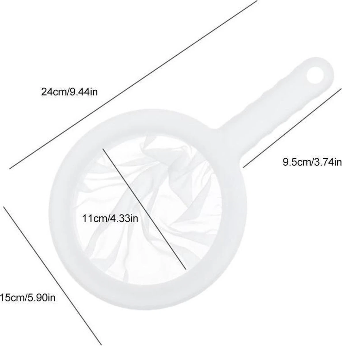 WiseGoods Keuken Zeef - Mesh Keukenzeef - Ultra-fijne Bolzeef - Vergiet - Keuken Accessoires - (Geschikt Voor Kefir) - Afbeelding 6