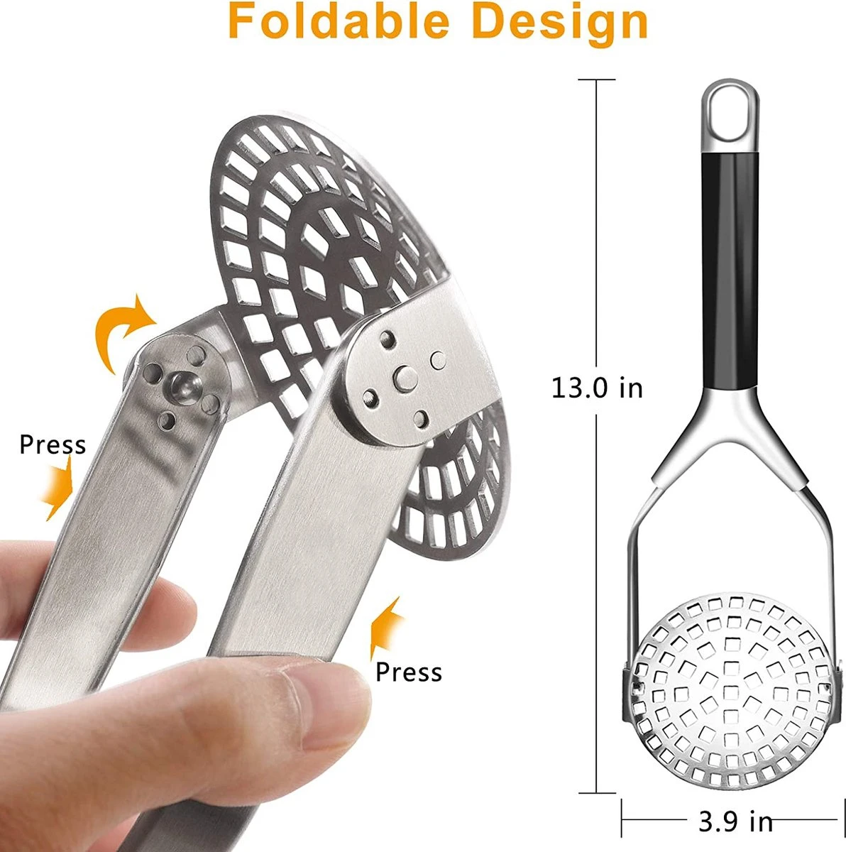 BOTC Aardappelstamper - Pureestamper - Stampot Stamper - Aardappelstamper - Opvouwbaar - Afbeelding 2