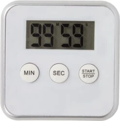 Merkloos Premium Witte Magnetische Kookwekker Inclusief Standaard + Gratis Batterij | Digitale Kook Wekker Wit