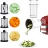 COFUN Groentesnijder Voor Kitchenaid Accessoires, Roestvrij Staal Groentesnijder Voor Kitchen Aid Accessoires, Roestvrij Staal Groentesnijder Kaasrasp Saladesnijder Voor Kitchenaid Groentesnijder