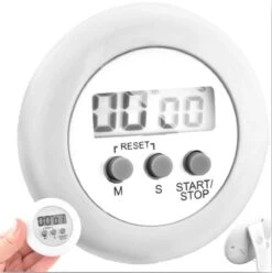 YUNICS® Kookwekker - Douche Timer - Digitaal - Inclusief Batterij - Wit
