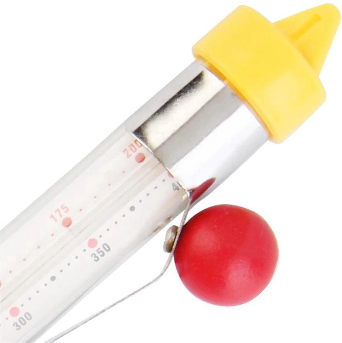 LOUZIR Multifunctionele Kookthermometer - Suikerthermometer / Frituurthermometer / Kernthermometer / Keukenthermometer Voedselthermometer - Extra Lang Met Metalen Klem Bevestiging - Meetbereik 50 - 200 Graden Celcius - Afbeelding 2