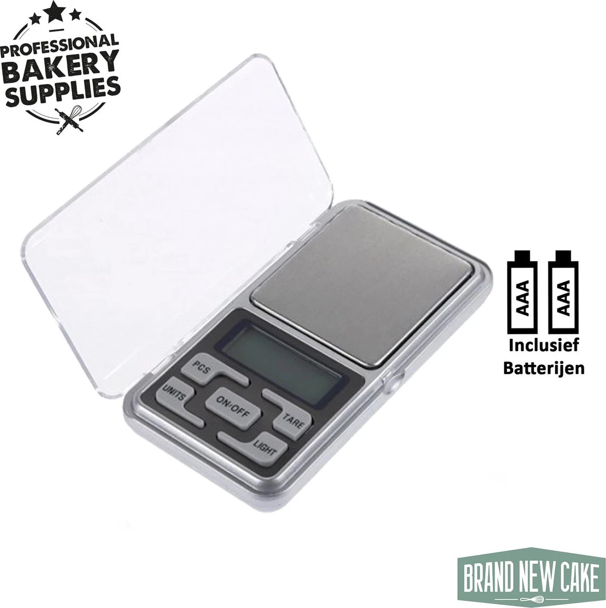 BrandNewCake® Precisie Weegschaal - Tot 200 Gram - Zilver - Afbeelding 3