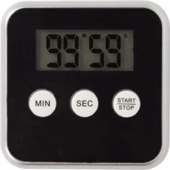 Merkloos Barkleydeal Digitale Kookwekker - Magnetisch - Zwart - Inclusief Standaard En Batterij