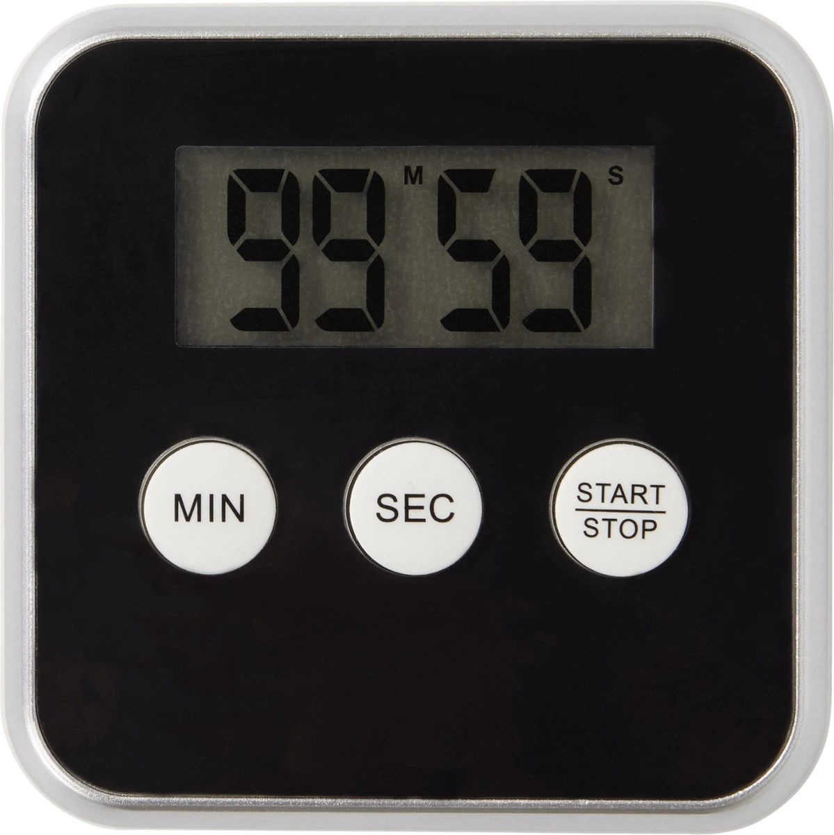 Merkloos Barkleydeal Digitale Kookwekker - Magnetisch - Zwart - Inclusief Standaard En Batterij