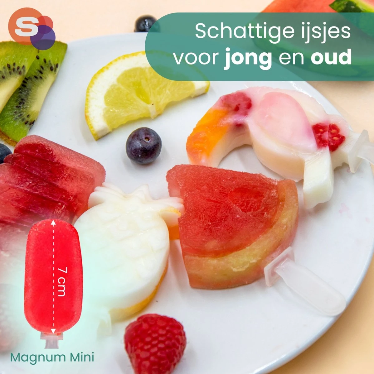 Sparklyn IJsvormpjes - Incl. Afsluitbare Deksel & IJsstokjes - IJslolly Vormen - 6 Stuks - Blauw - Afbeelding 8