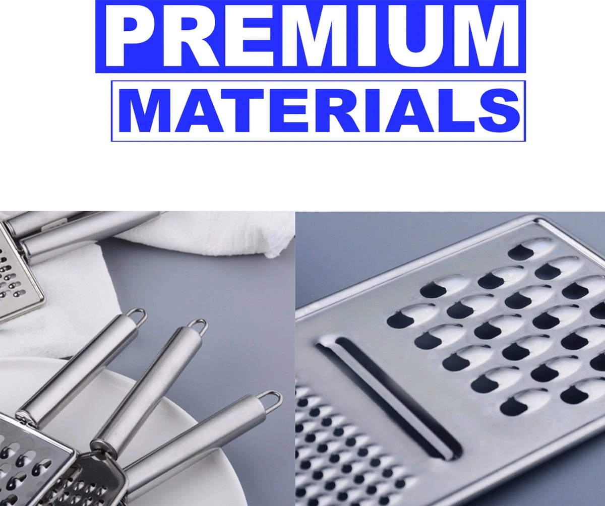 JL Cuisine Rasp - Handrasp - Citroenrasp - Kaasrasp - Gemberrasp - Knoflookrasp - Brede Rasp - RVS Rasp - Groenterasp - Keukenrasp - Afbeelding 3