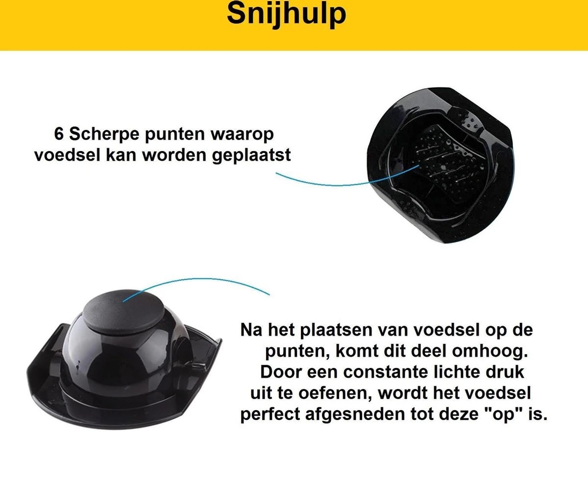 Mandoline - Vlijmscherp - Keukensnijder – Groentesnijder – Incl. Anti Snij Handschoenen En Snij Hulp - Qwality - Afbeelding 5