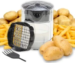 MTM Living Frietsnijder - Handmatig - Zwart - Keukensnijder - Aardappel - Snijmachine - Frietsnijder - Multifunctioneel - Mandoline