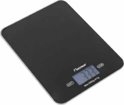 Bestron Digitaale Keukenweegschaal Met LCD-display, Voor Tot 5 Kg, Inclusief Batterijen, Kleur: Zwart