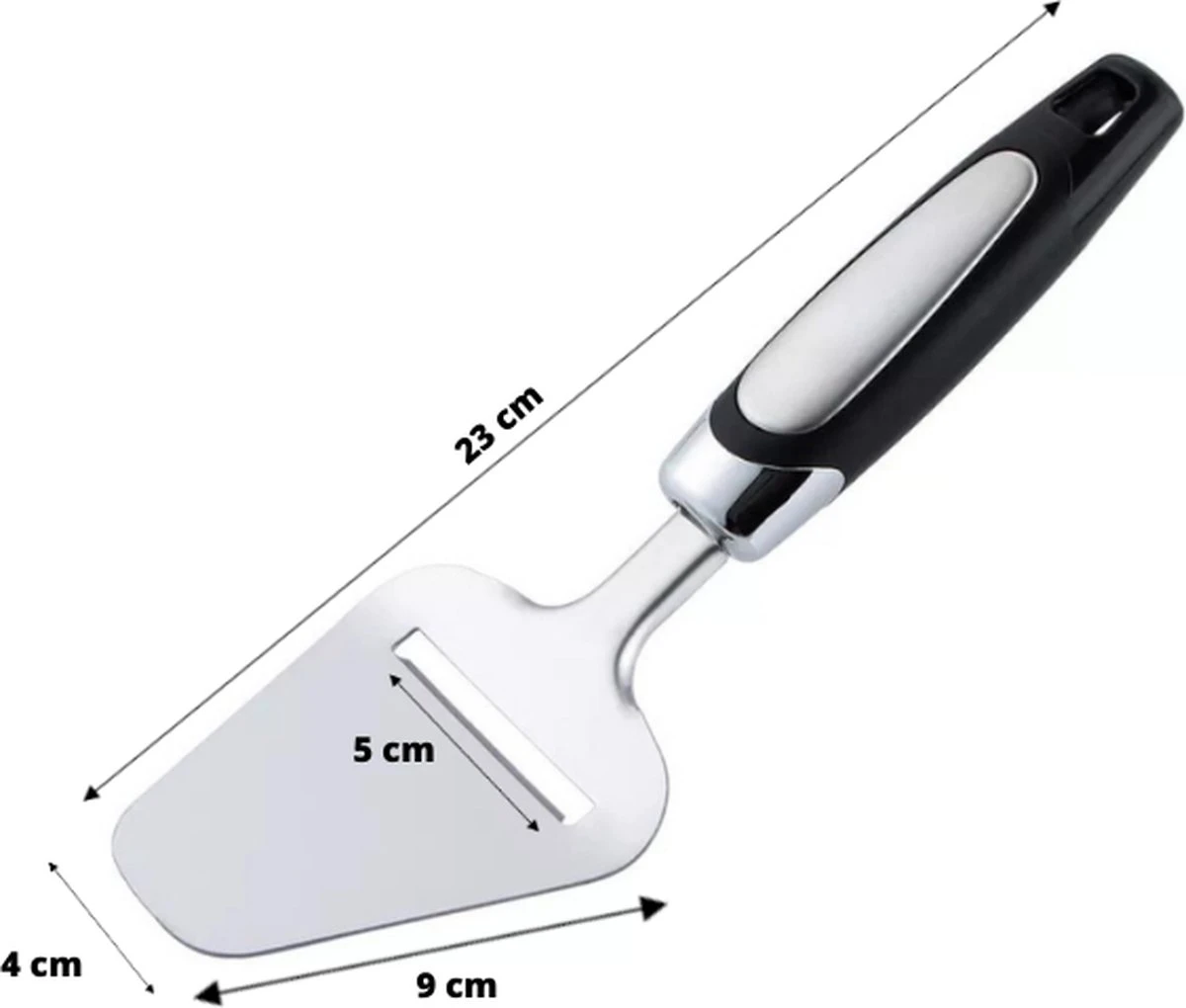 Merkloos, Kaasschaaf- Kaasschaaf Voor Harde Kaas-Kaasschaaf Voor Oude Kaas - Kaasschaaf Voor Jonge Kaas - Multifunctionele Kaasschaaf - Vaatwasser Bestendig - Kaasschaaf Zwart - RVS- 230 X 82 Mm- Keukengerei- Keuken Accessoires - Afbeelding 6
