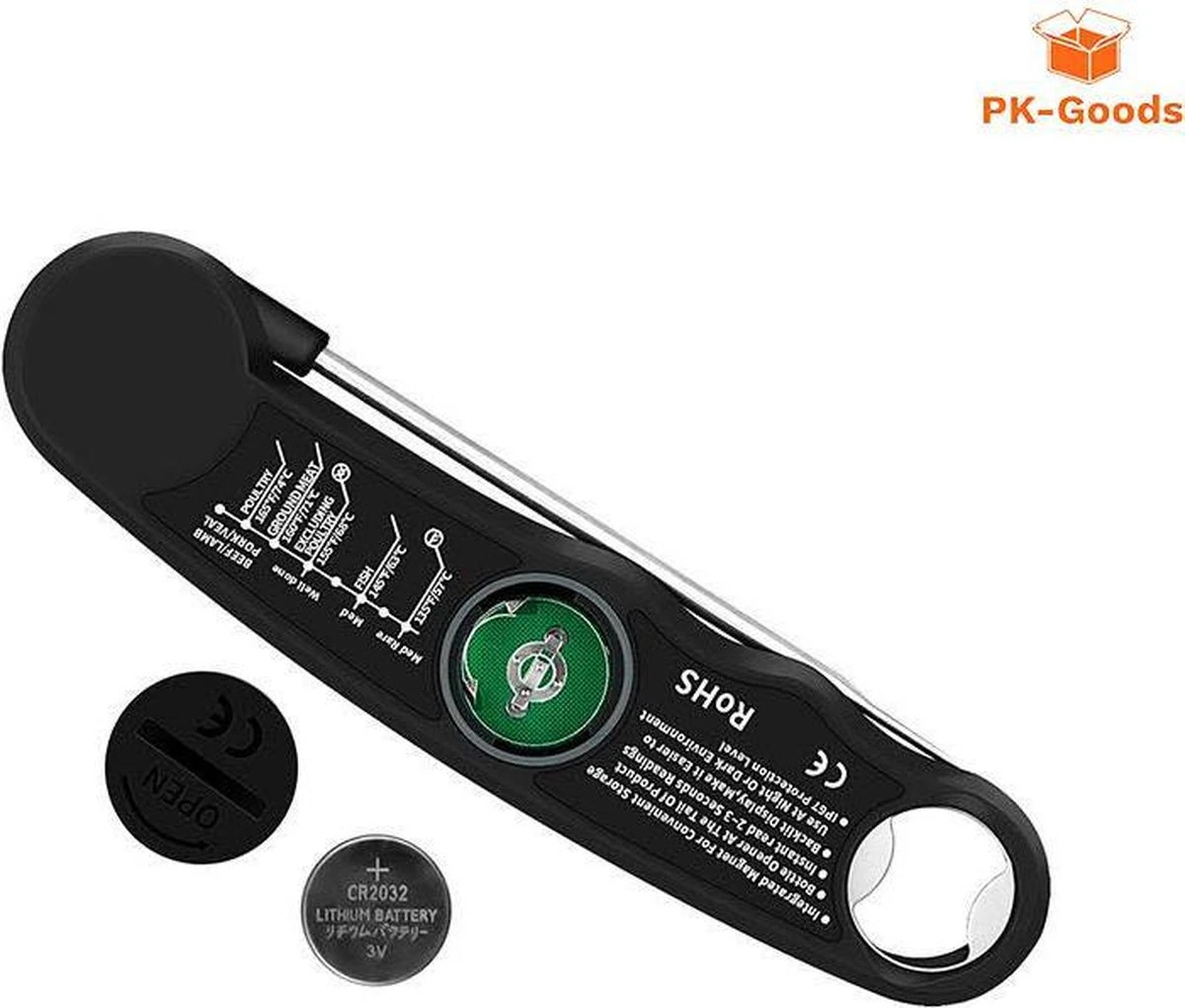 Merkloos PK Goods BBQ Thermometer- BBQ Accesoires -Draadloze Thermometer- Kernthermometer - Waterdicht- Vleesthermometer - Afbeelding 6